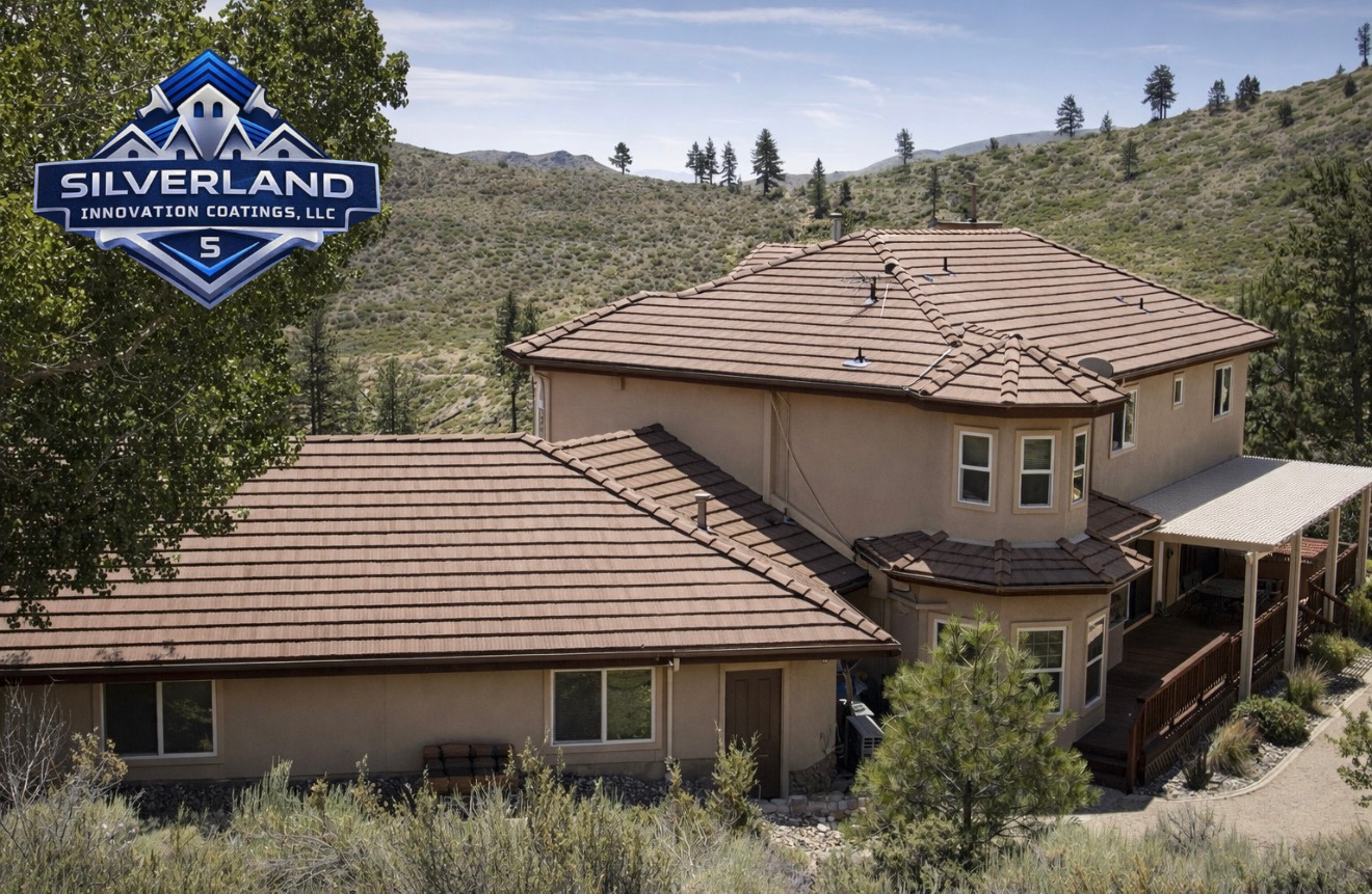 Finished home exterior in the Northern Nevada hills